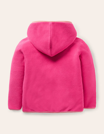 Cosy Reversible Fleece Hoodie-Starboard Blue Multi Spot-2