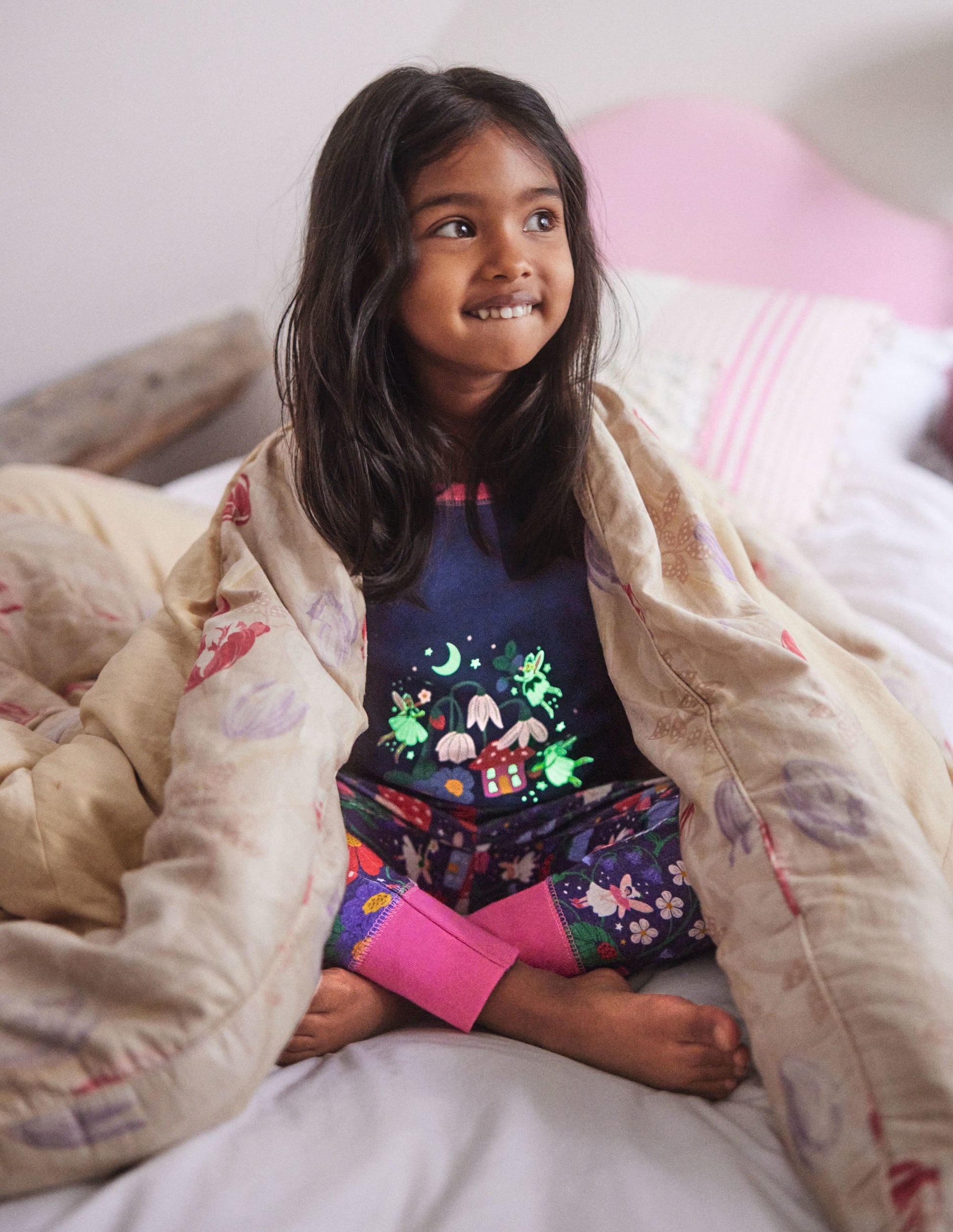 Snug Glow-In-The-Dark Pyjamas-Starboard Blue Forest Fairies-5