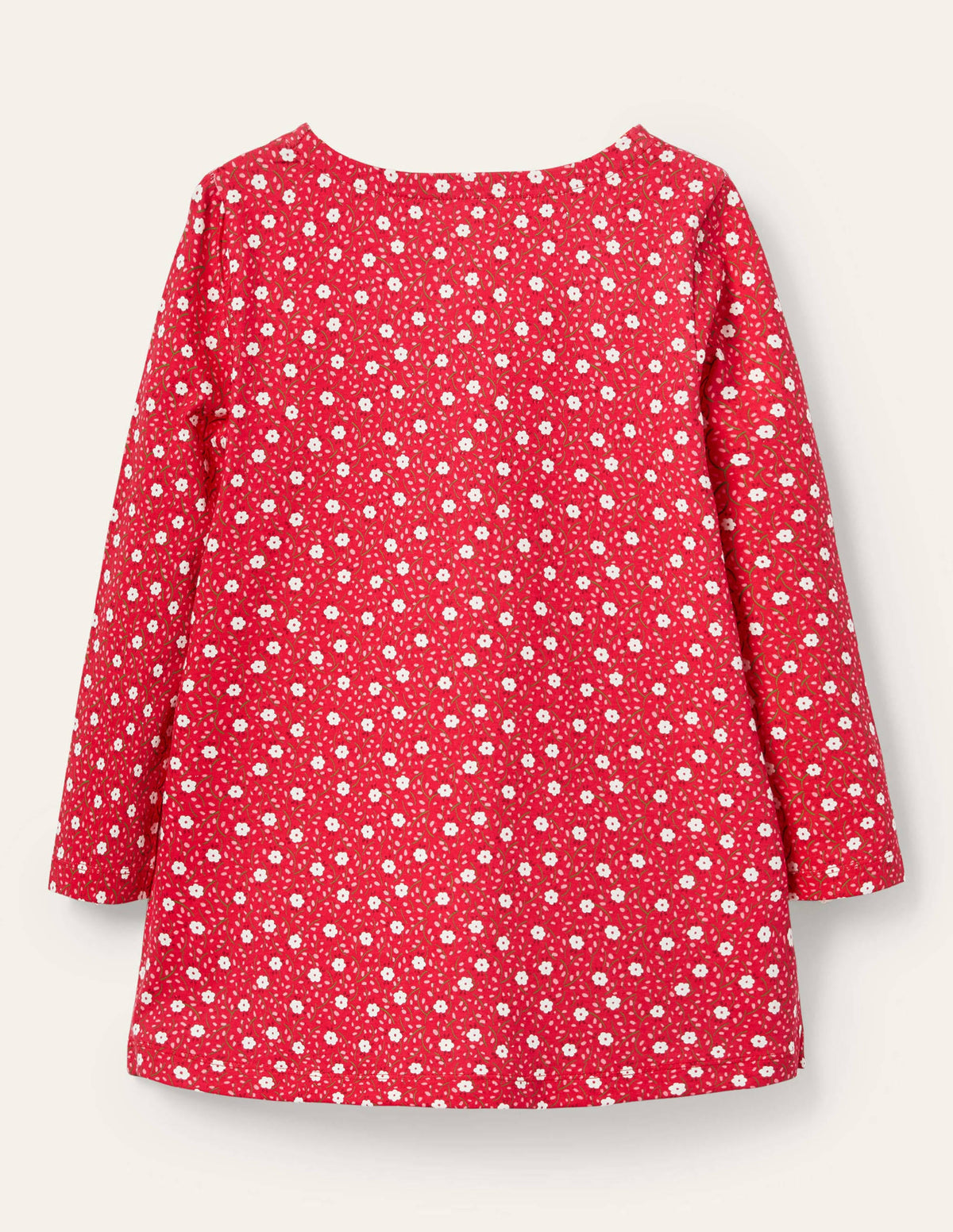 Appliqué Pocket Tunic-Floral Ditsy Rose Deer - Image 2