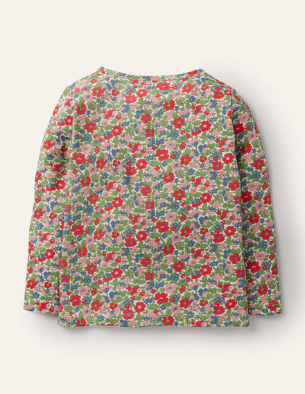 3D Flutter T-shirt-Multi Vintage Bloom Bunnies