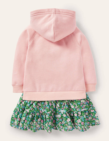 Cosy Hooded Dress-Boto Pink Floral-2