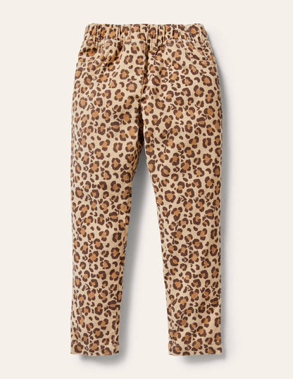 Cord Leggings-Leopard Print-1