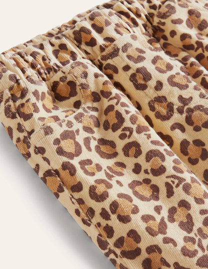 Cord Leggings-Leopard Print-3