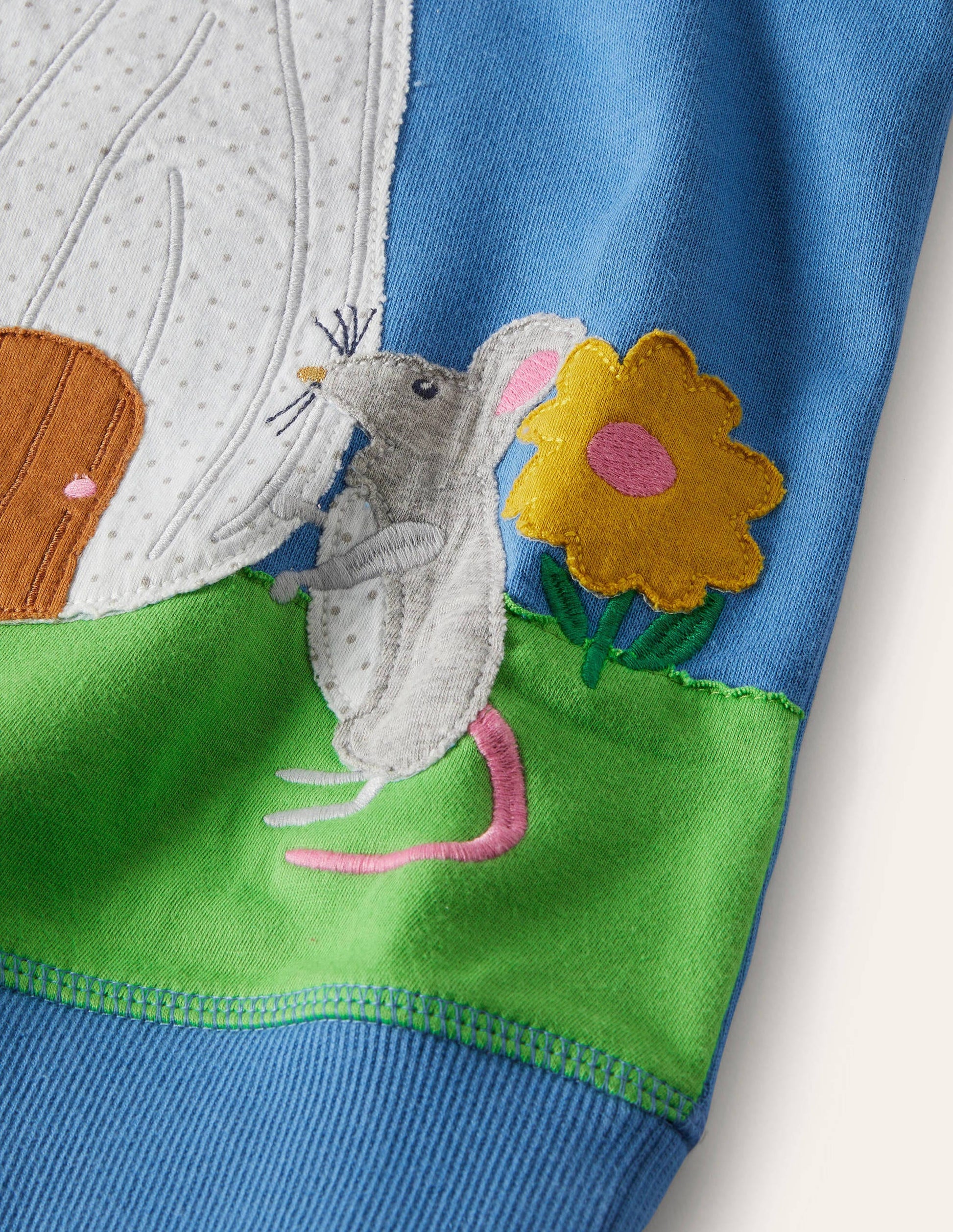 Cosy Appliqué Sweatshirt-Elizabethan Blue Toadstool-3