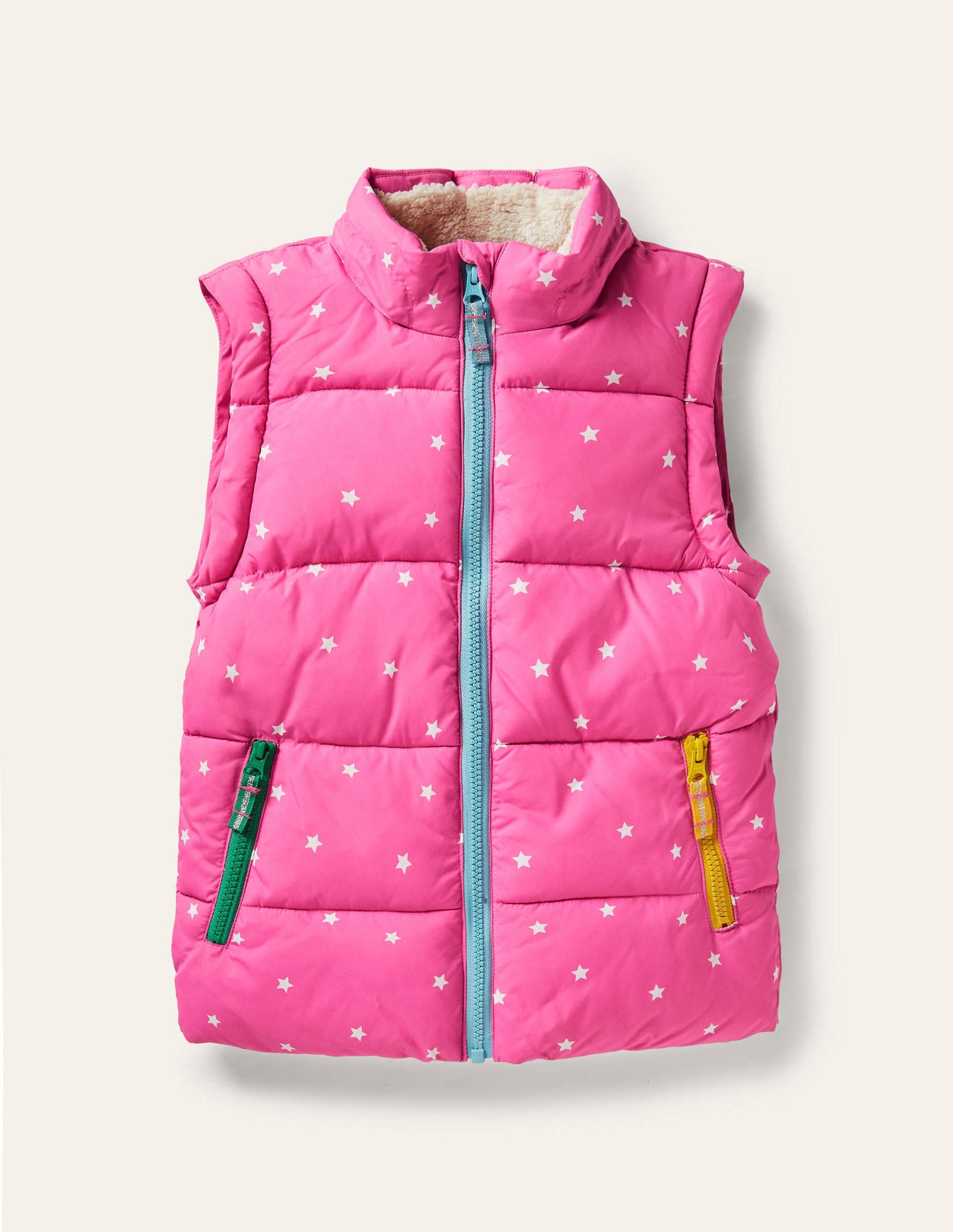 Cosy 2 in 1 Padded Jacket-Tickled Pink Confetti Star-4