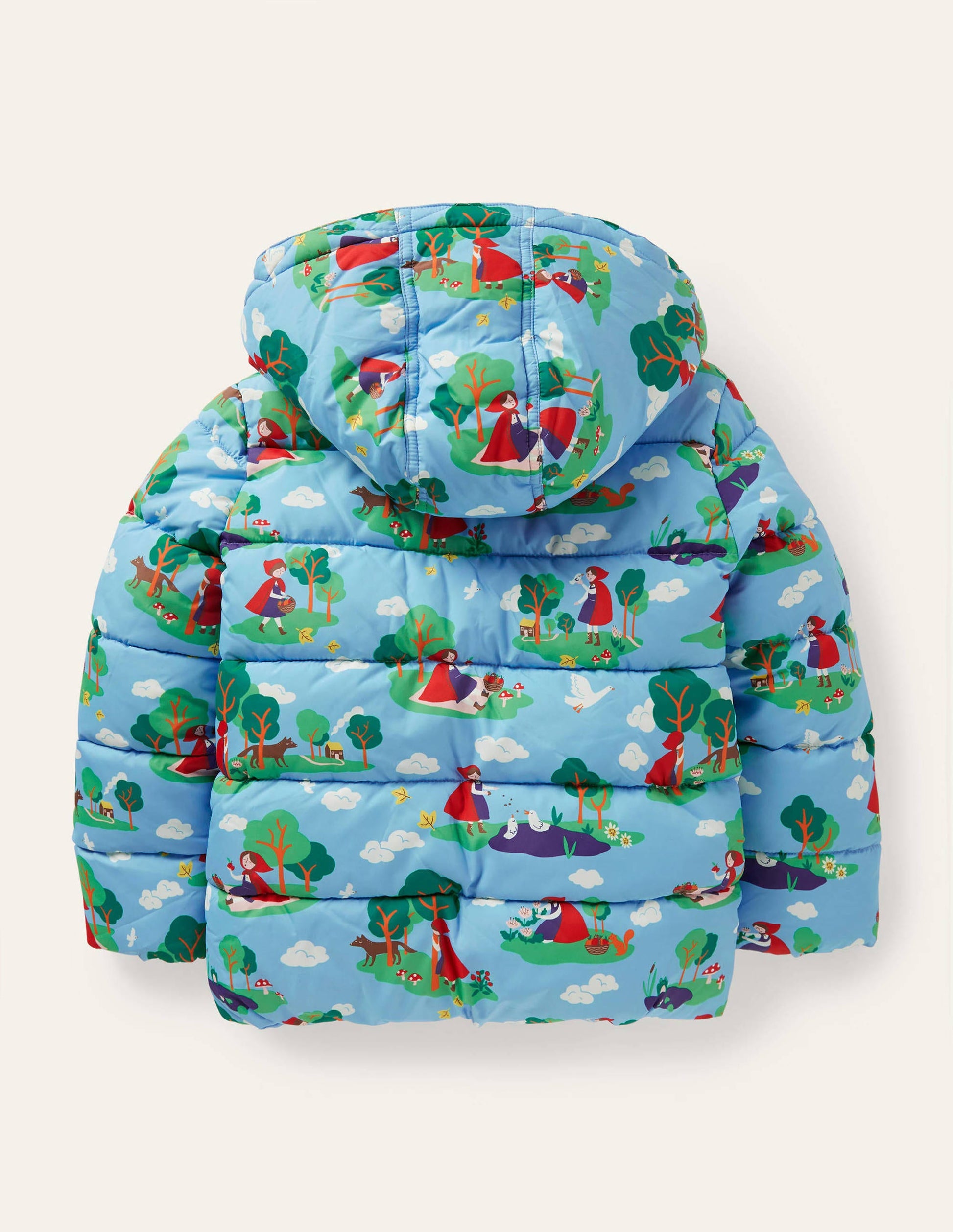 Cosy Padded Jacket-Surfboard Blue Red Riding Hood-2