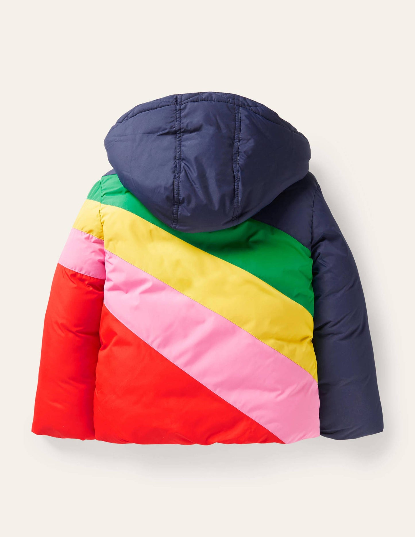 Cosy Padded Jacket-Multi Rainbow Ray