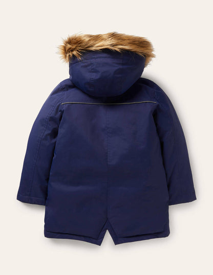 Cosy Waterproof Coat-College Navy Rainbow-2