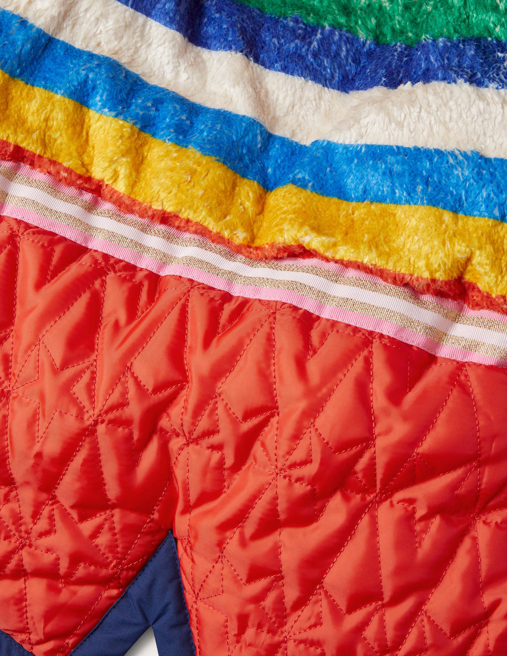 Cosy Waterproof Coat-College Navy Rainbow - Image 5