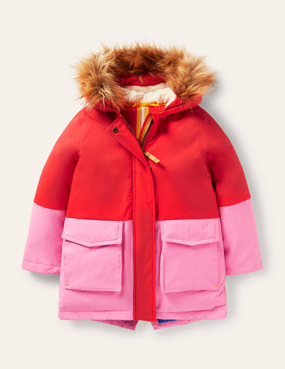 Cosy Waterproof Coat-Rosehip Red-1