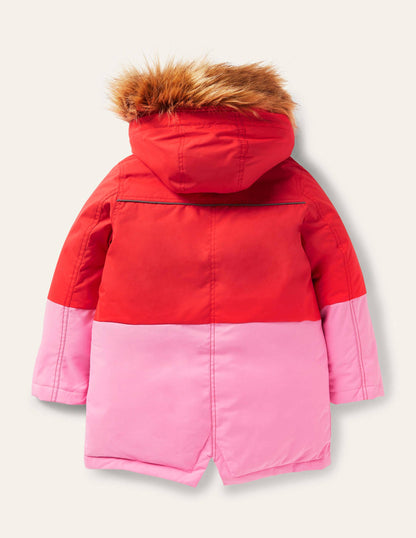Cosy Waterproof Coat-Rosehip Red-2