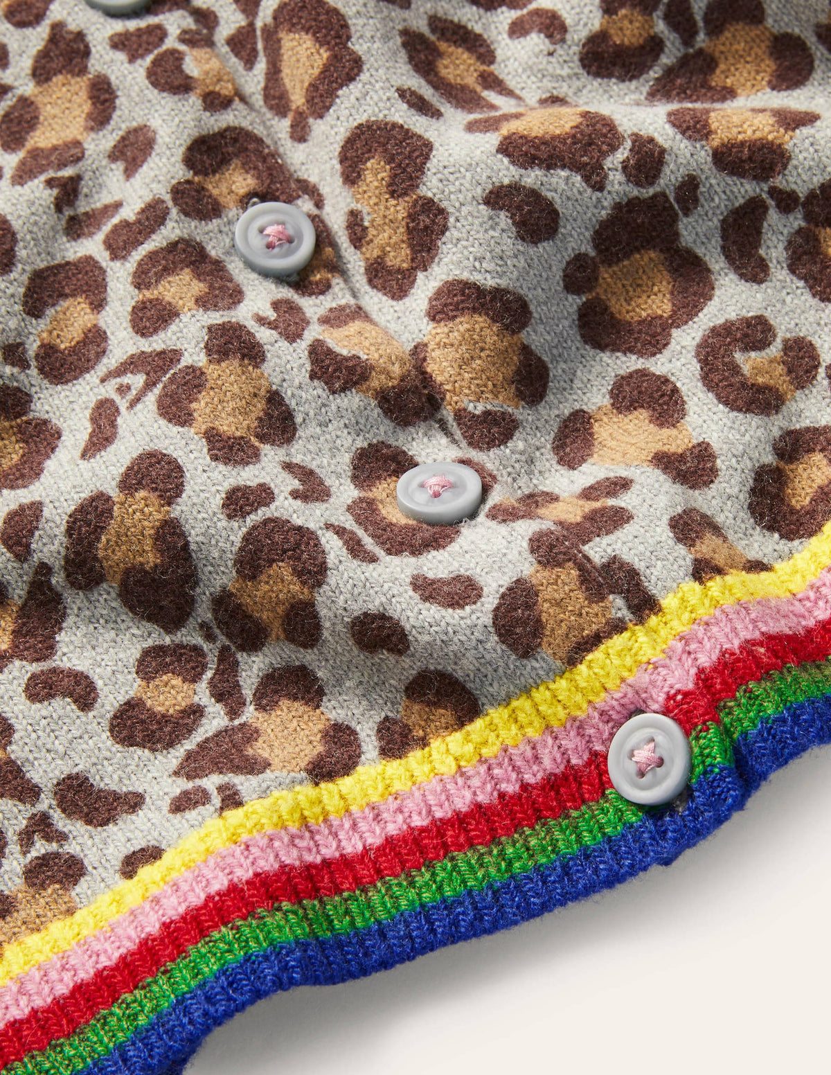 Fun Cardigan-Multi Rainbow Leopard - Image 3