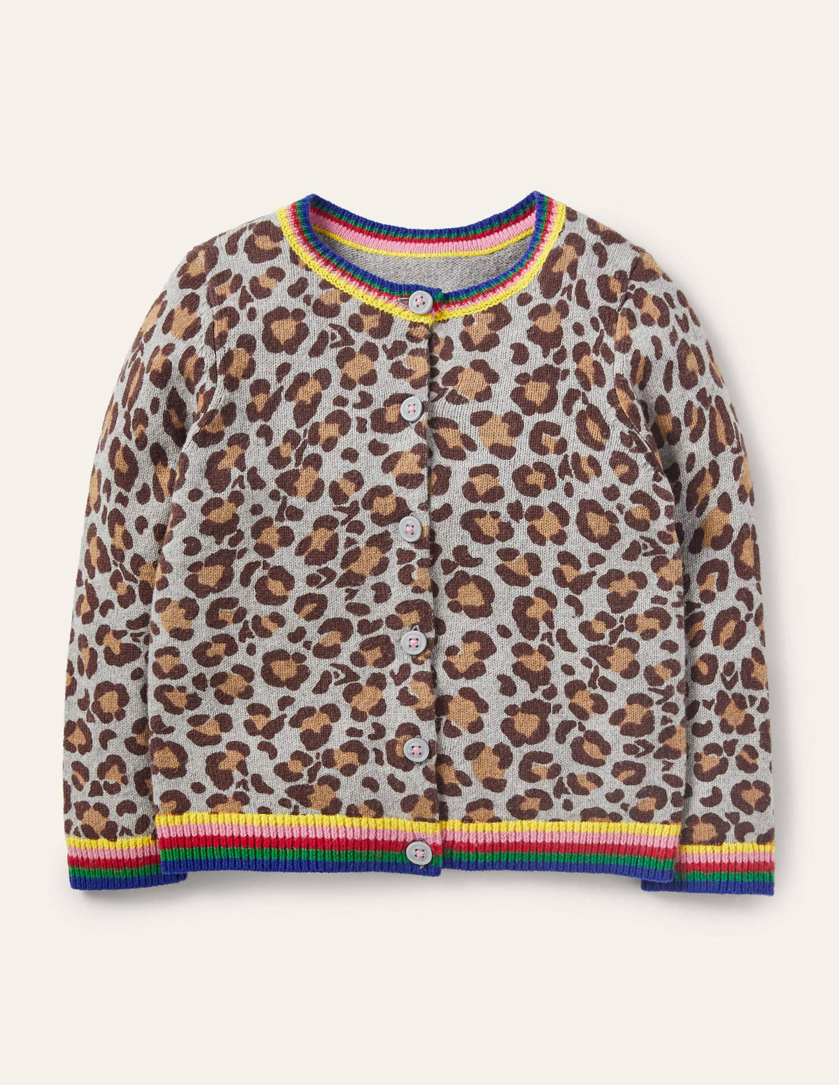 Fun Cardigan-Multi Rainbow Leopard-1