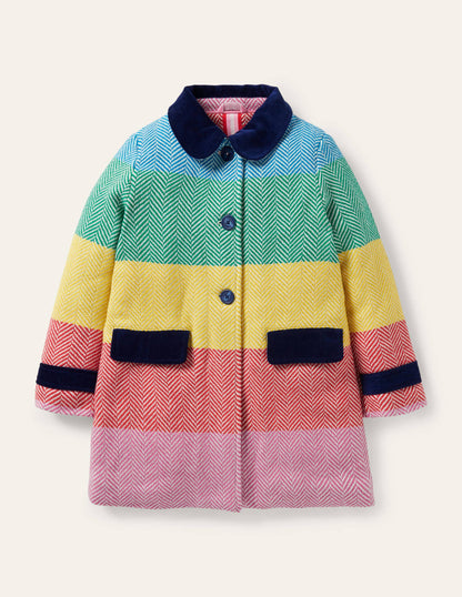 Colourful Wool Coat-Multi Rainbow-1