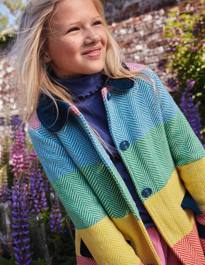 Colourful Wool Coat-Multi Rainbow-4