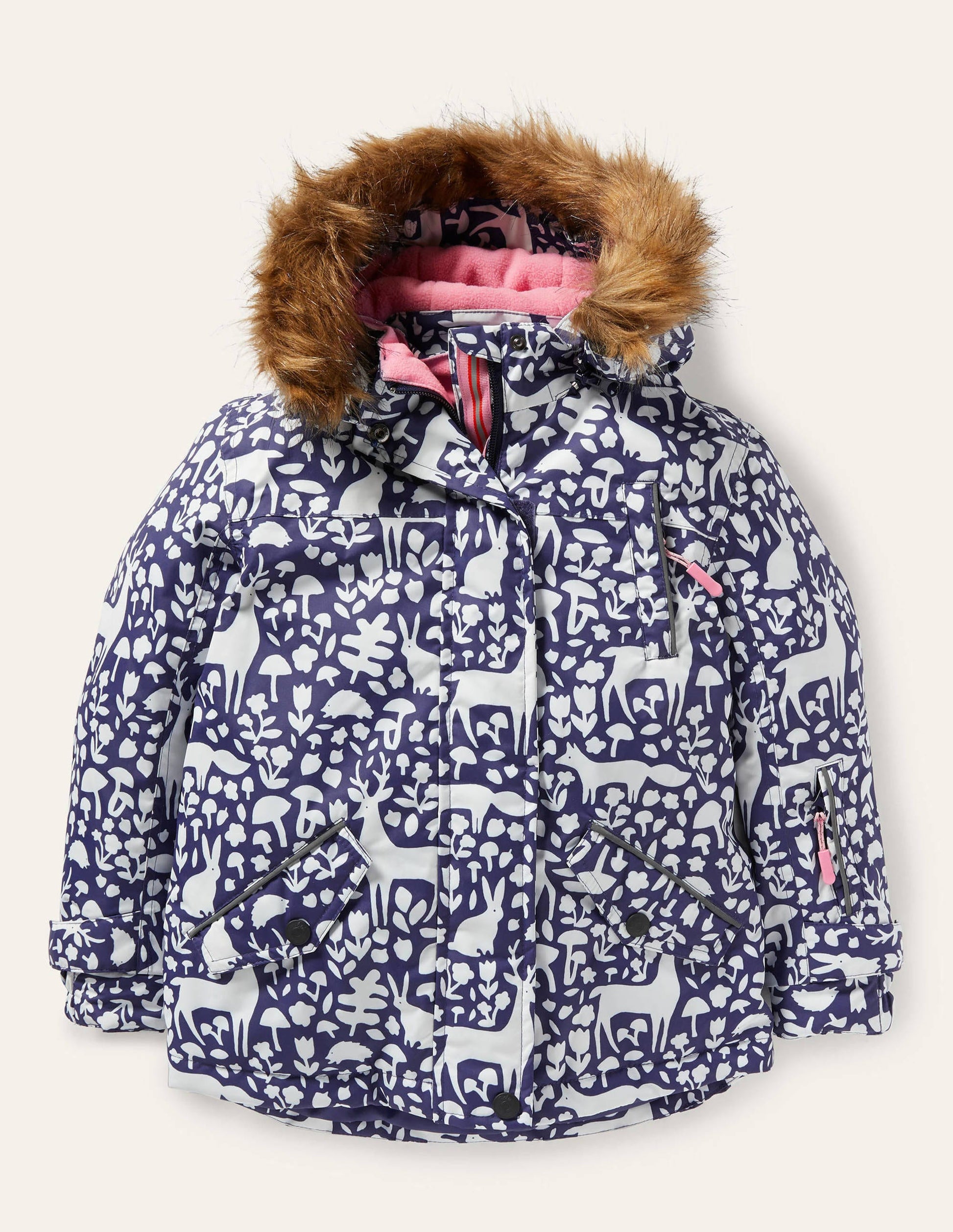 All-Weather Waterproof Jacket-Navy Woodland-3