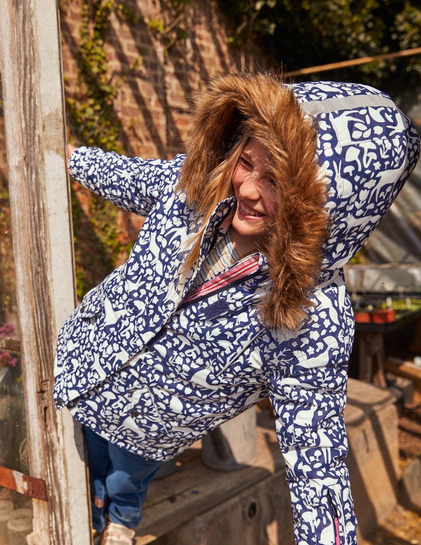 All-Weather Waterproof Jacket-Navy Woodland