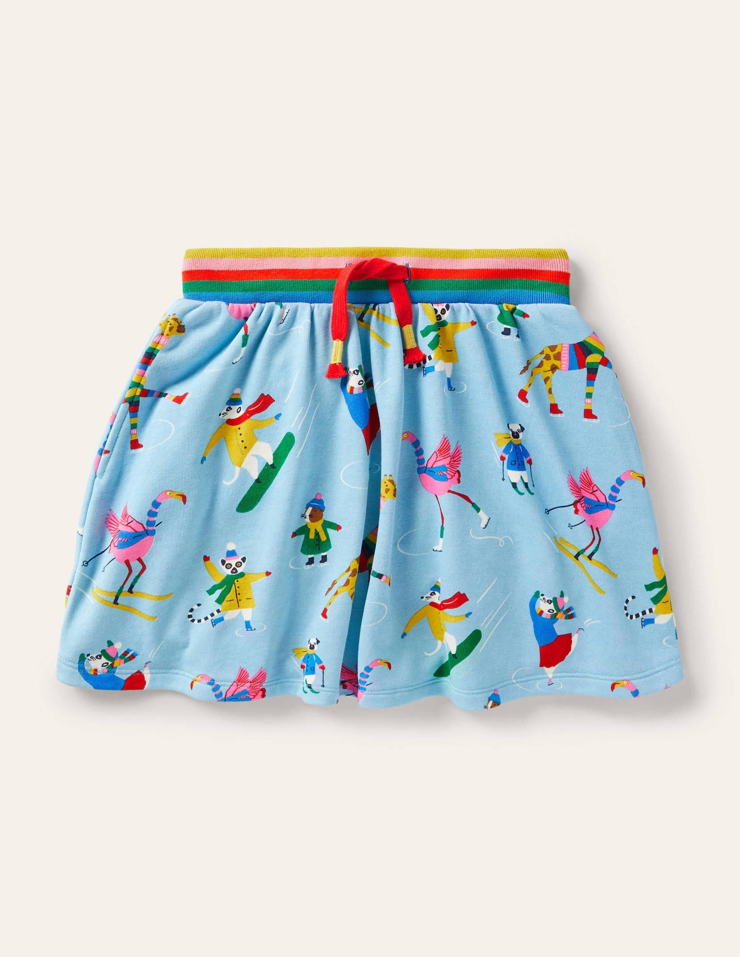 Cosy Twirly Sweatshirt Skirt-Surfboard Blue Animal Antics