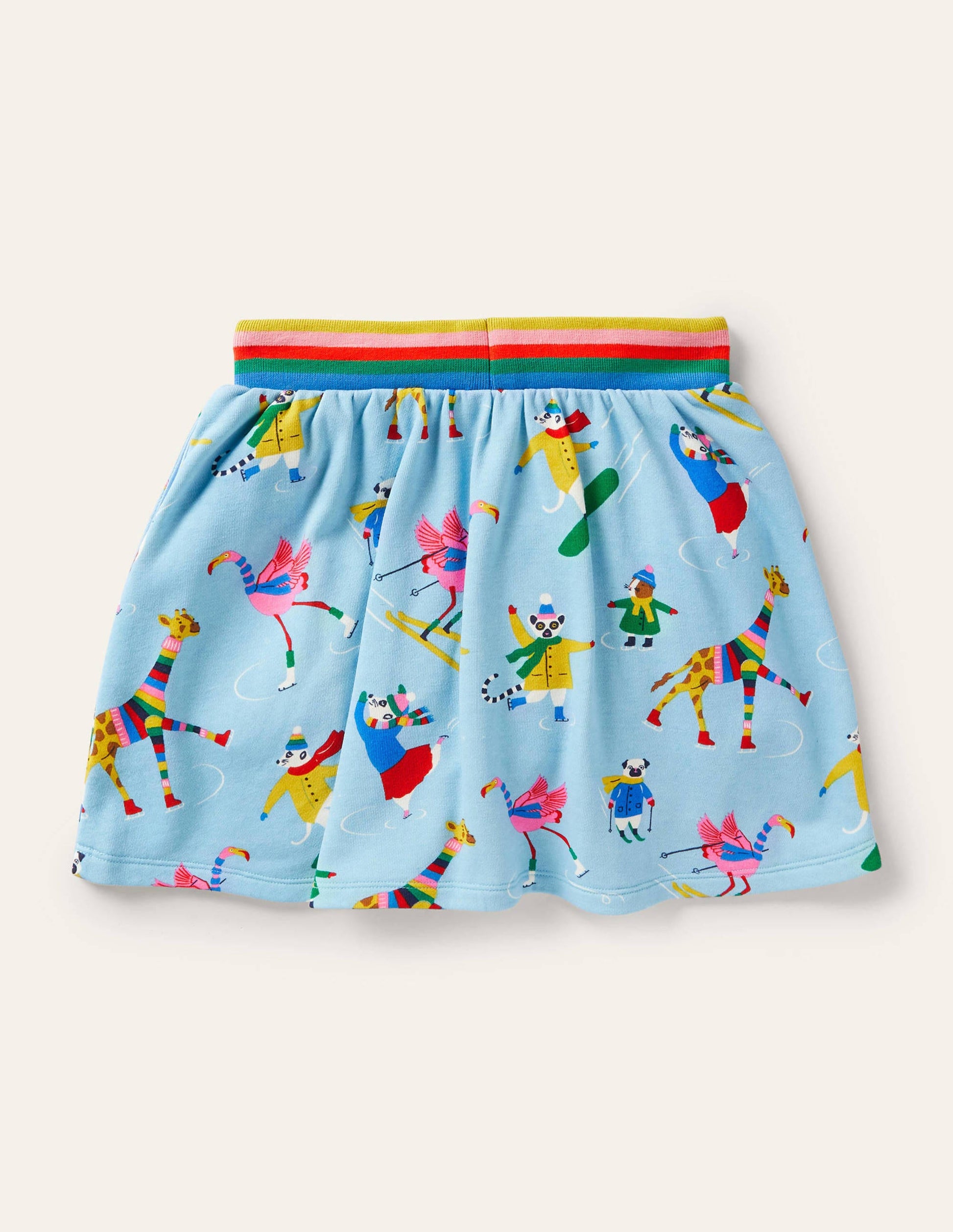 Cosy Twirly Sweatshirt Skirt-Surfboard Blue Animal Antics-2