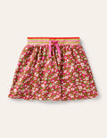 Cosy Twirly Sweatshirt Skirt-Rockabilly Red Vintage Floral