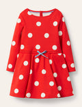 Spotty Skater Dress-Fire Red Spot