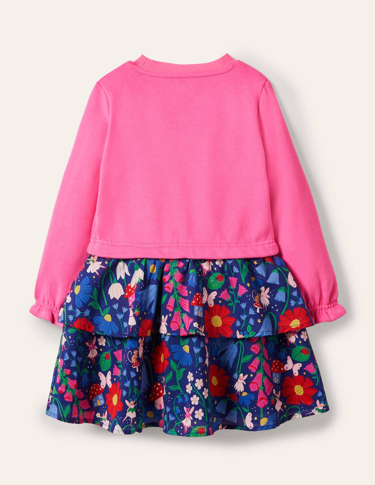 Appliqué Hotchpotch Dress-Starboard Blue Forest Fairies