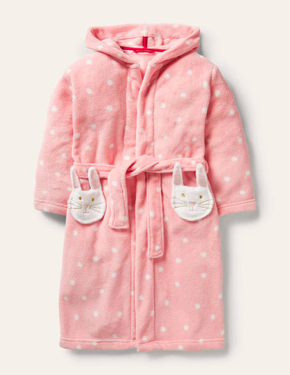 Fun Cosy Dressing Gown-Boto Pink Spot Bunny-1