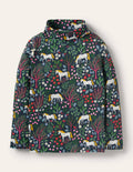 Roll Neck Supersoft T-shirt-Stormy Blue Unicorn Tapestry