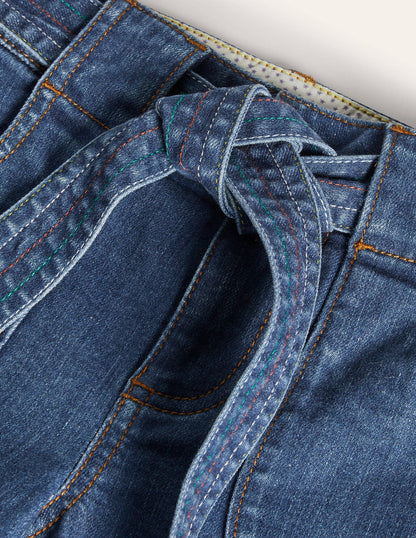 Mini-me Rainbow Tie Waist Jean-Mid Vintage Denim-3
