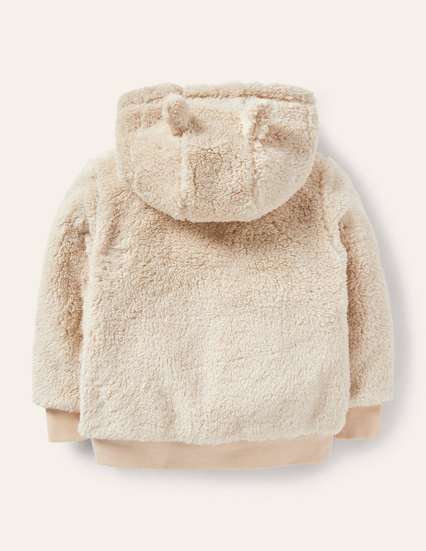 Cosy Borg Reversible Hoodie-Natural/ Vintage Floral