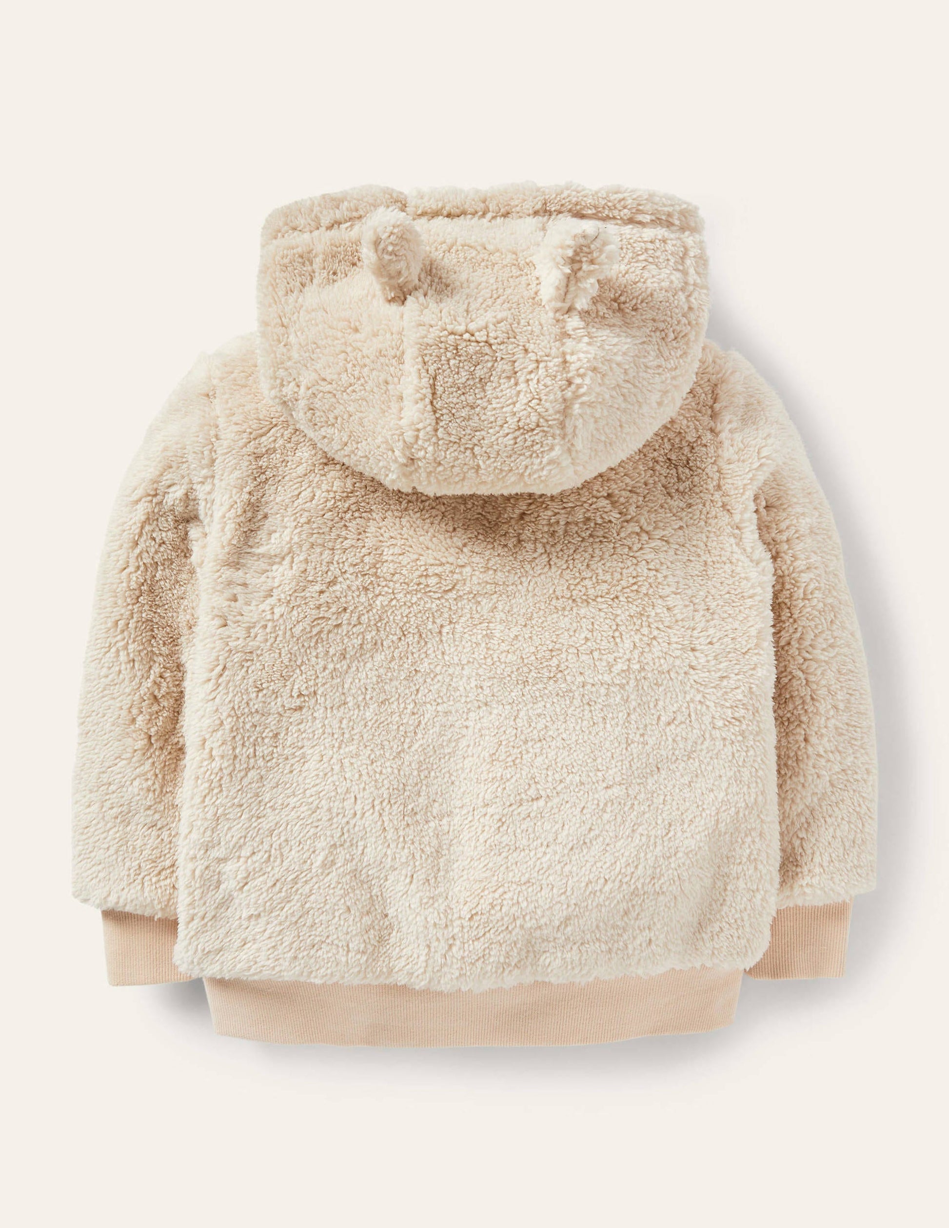 Cosy Borg Reversible Hoodie-Natural/ Vintage Floral-2