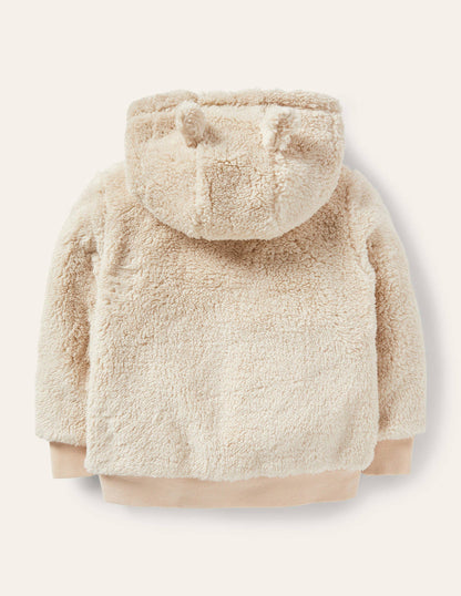 Cosy Borg Reversible Hoodie-Natural/ Vintage Floral-2