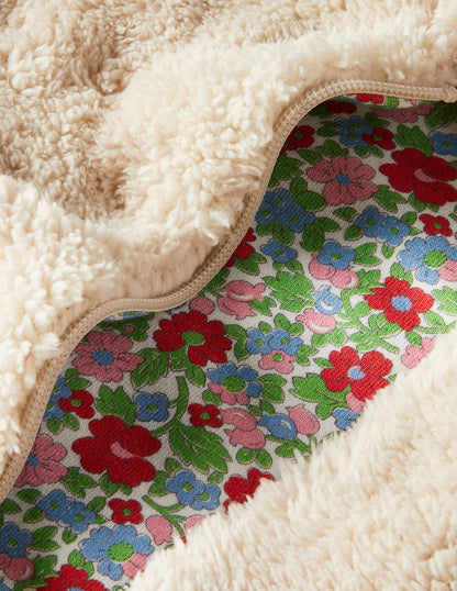 Cosy Borg Reversible Hoodie-Natural/ Vintage Floral-3