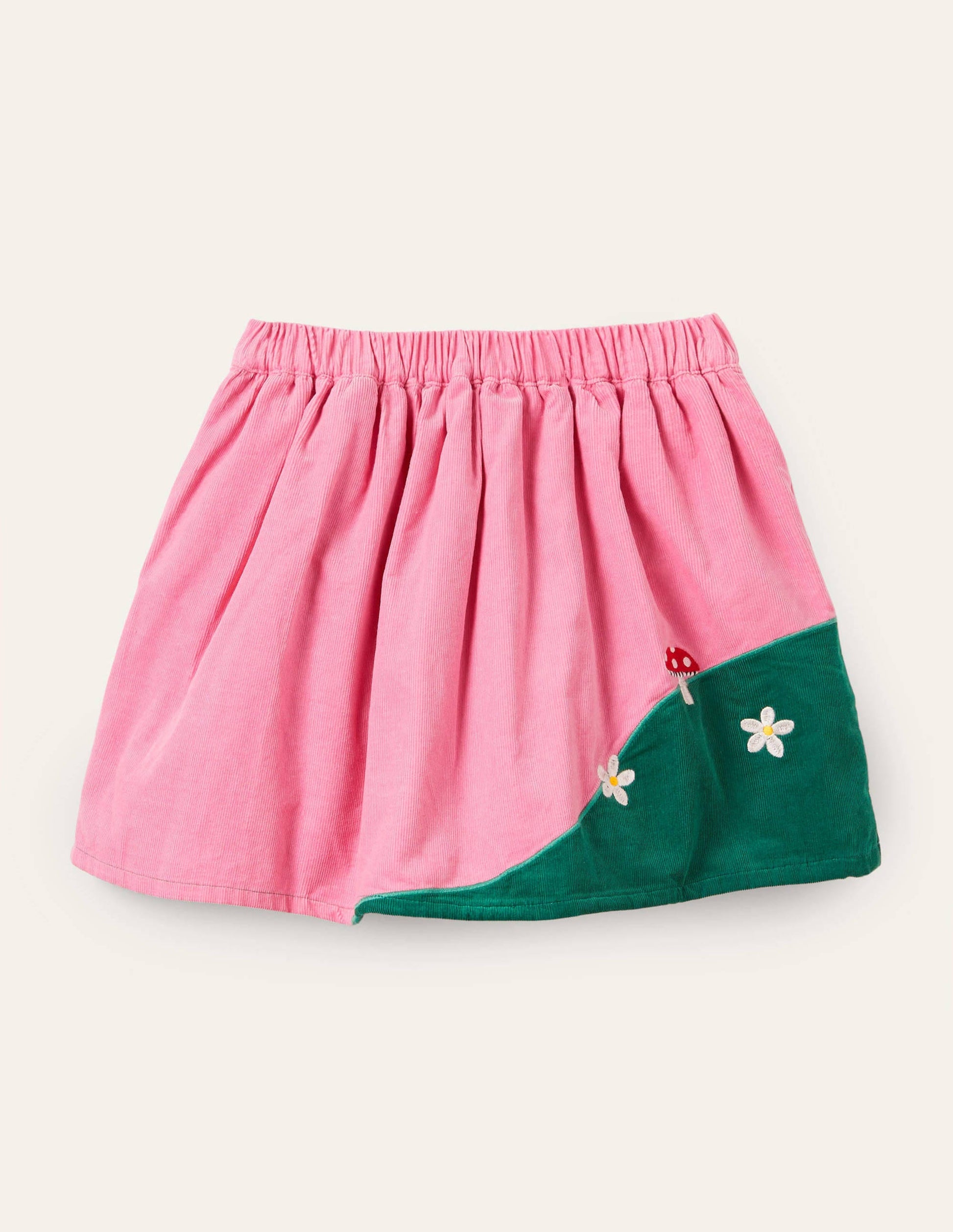 Appliqué Scene Cord Skirt-Formica Pink Red Riding Hood-3