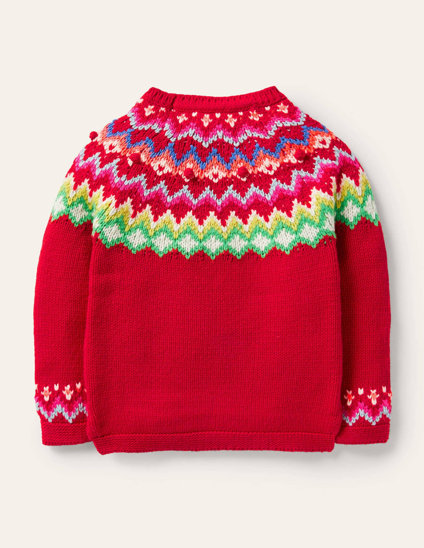 Cosy Fair Isle Jumper-Rockabilly Red