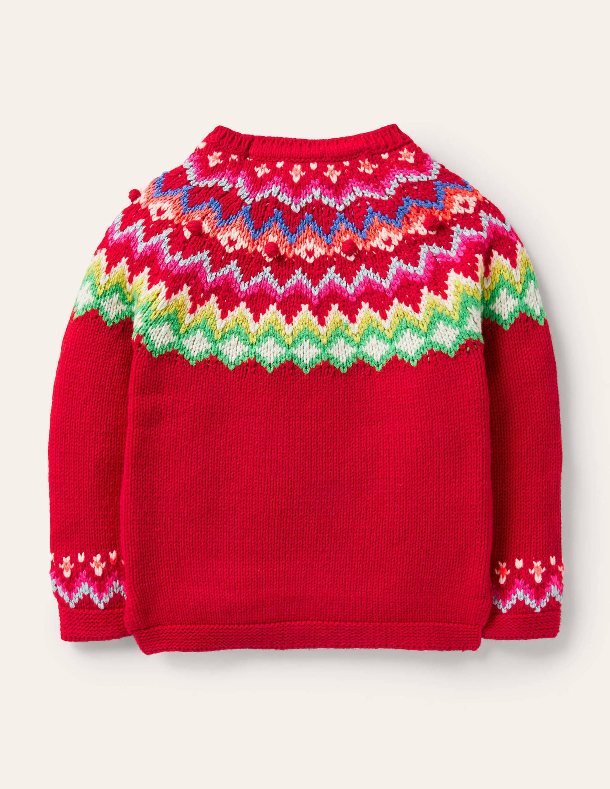 Cosy Fair Isle Jumper-Rockabilly Red-2