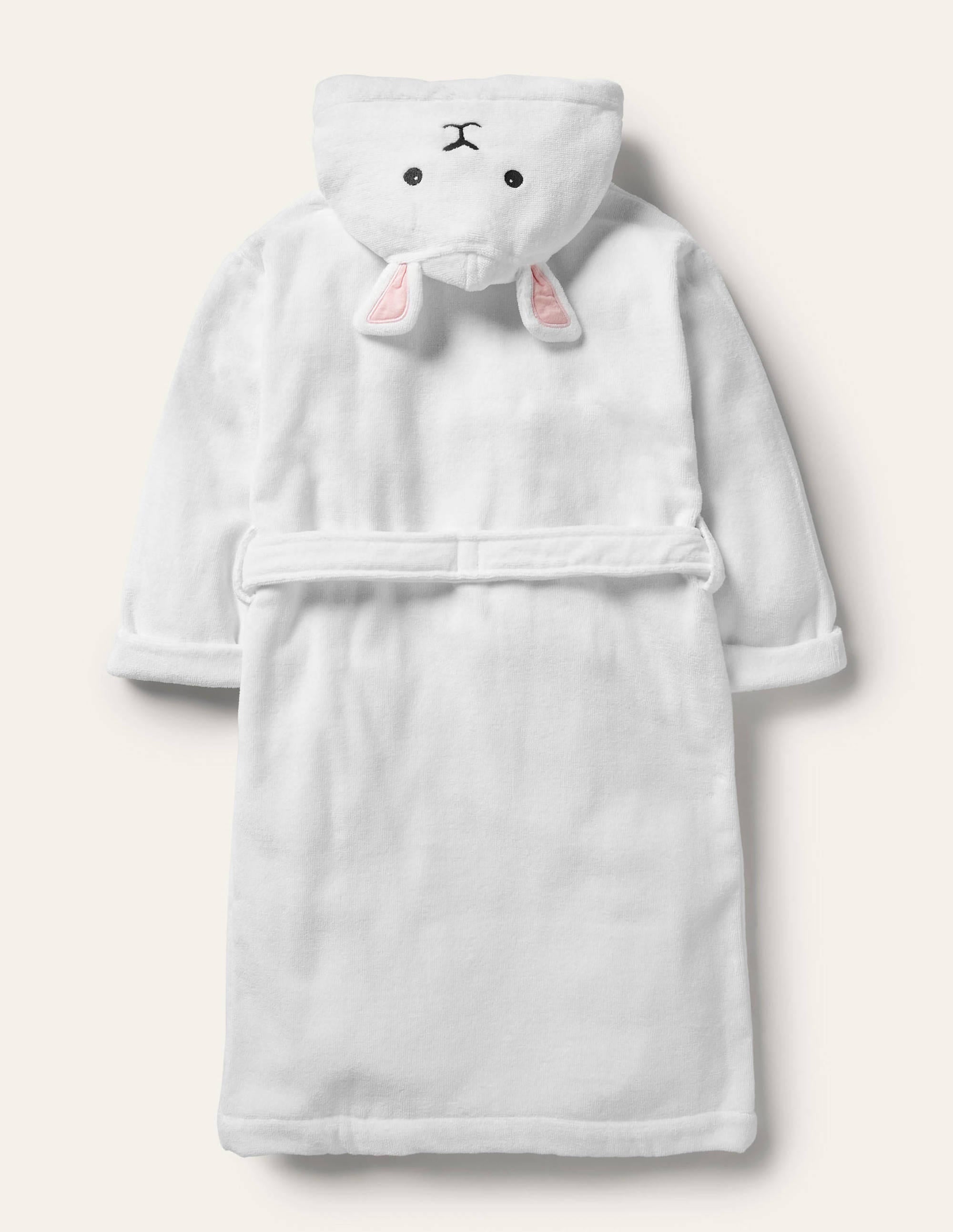 Novelty Hood Bath Robe-Ivory Sheep - Image 2