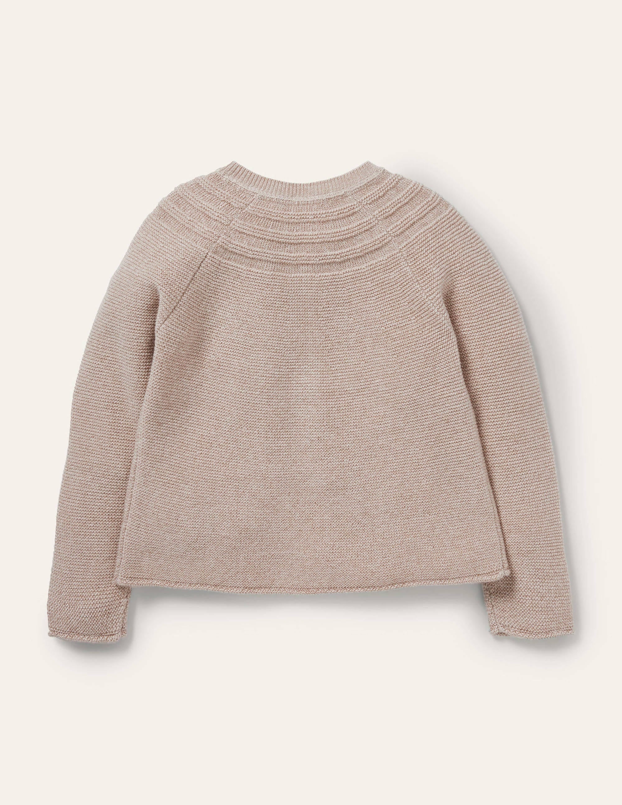Cotton Cashmere Mix Cardigan-Gold Sparkle - Image 2