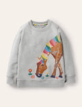 Superstitch Sweatshirt-Grey Marl Horse