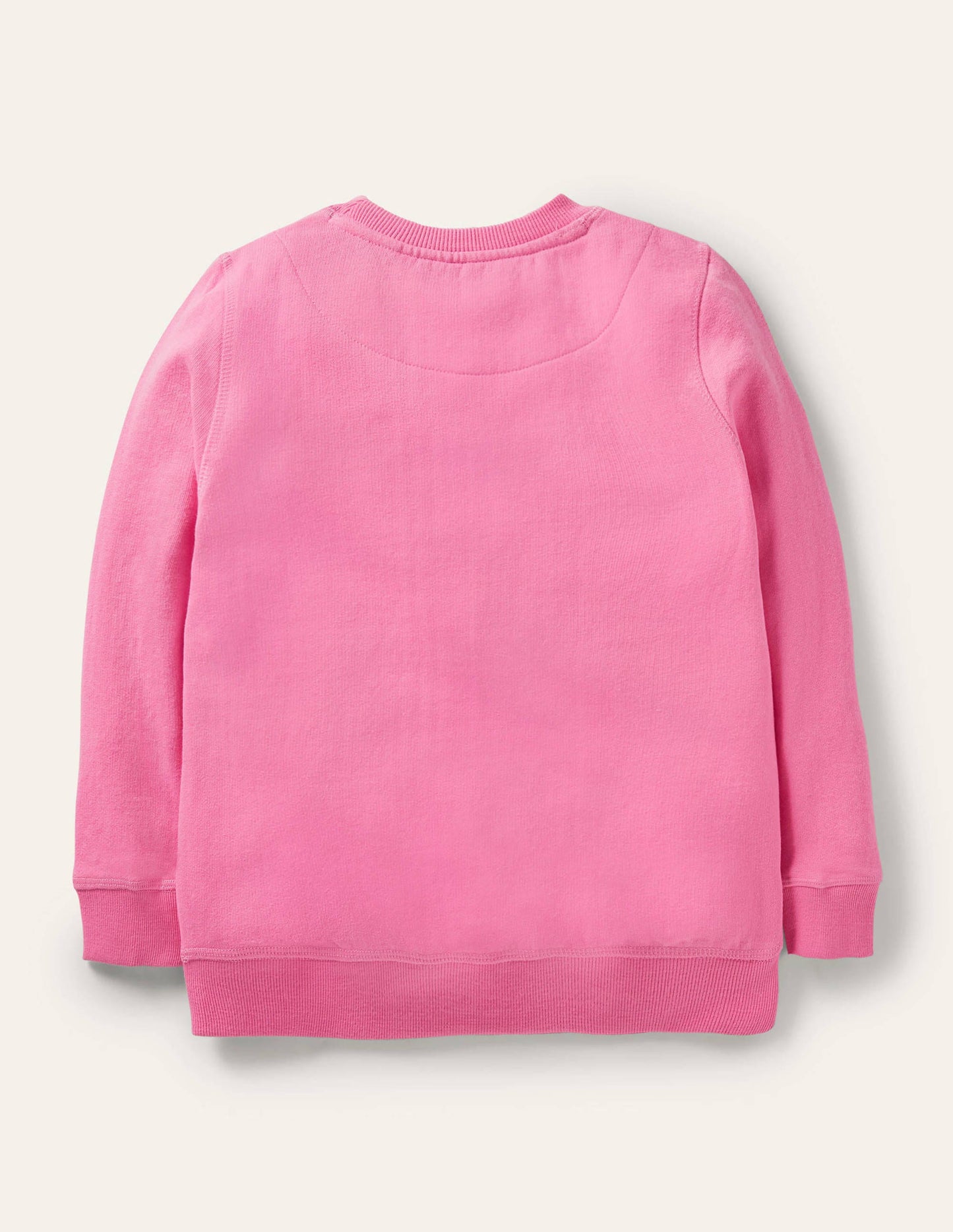 Cosy Appliqué Sweatshirt-Bright Petal Pink Sausage Dog