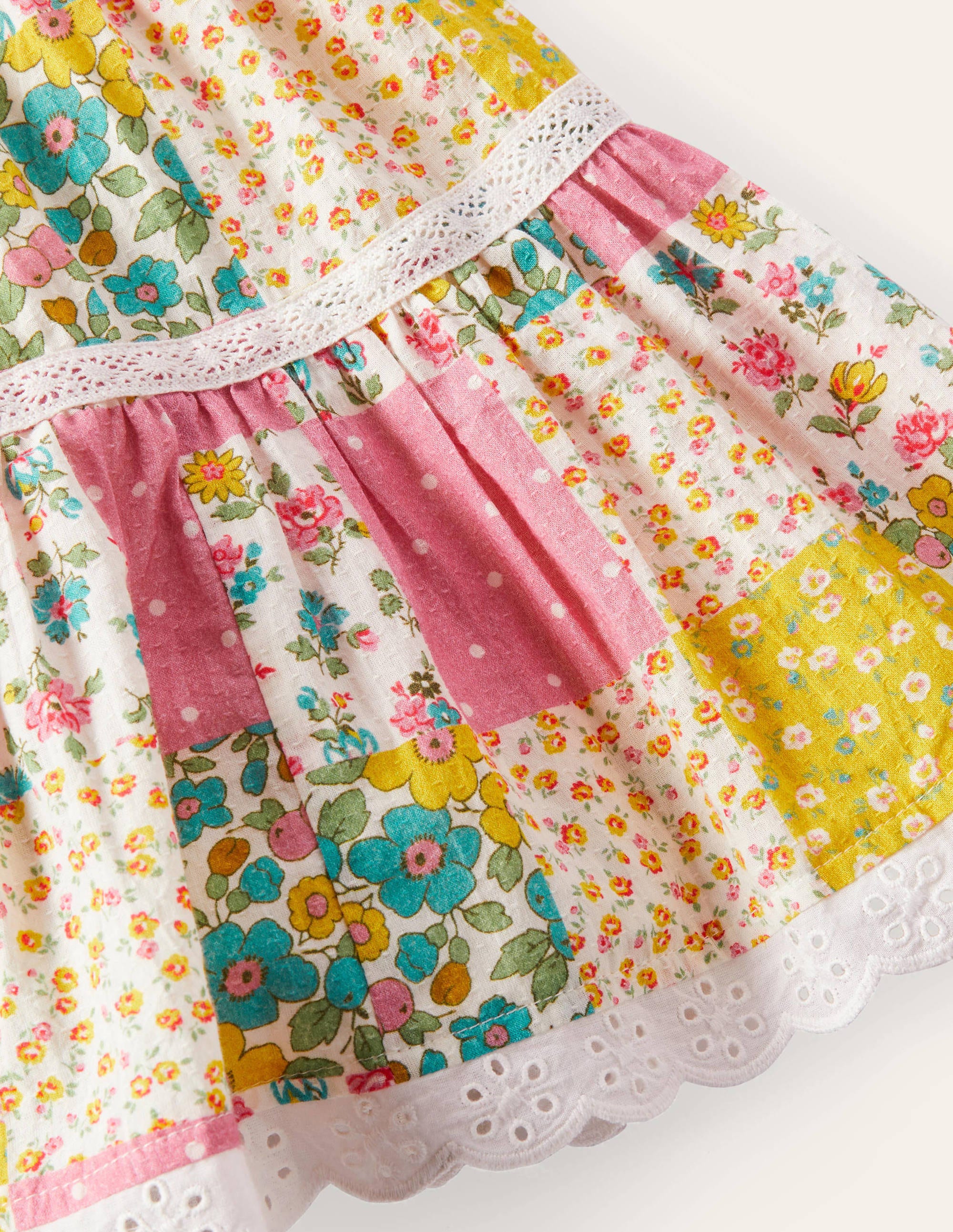 Midi Tiered Skirt-Multi Patchwork - Image 3