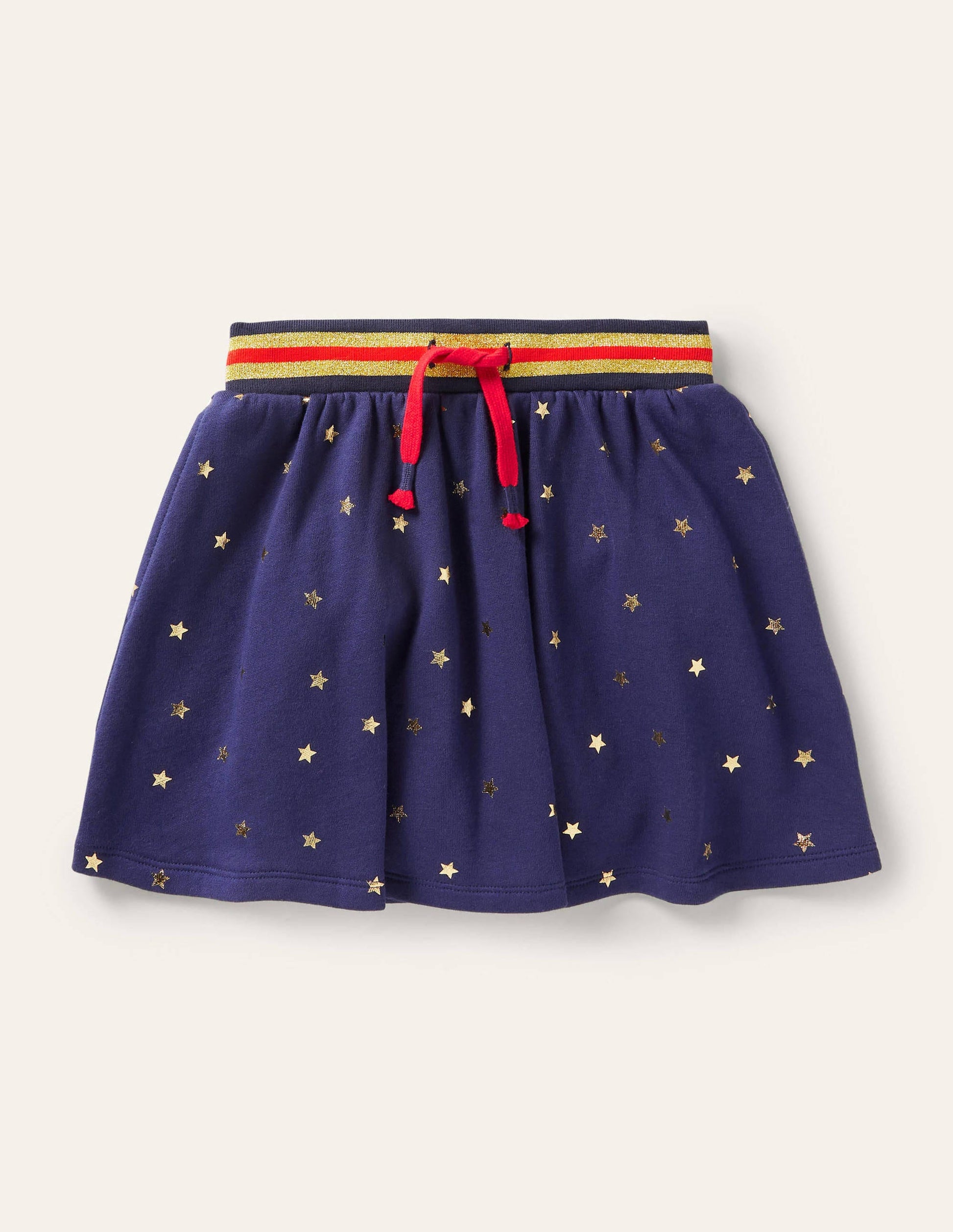 Cosy Twirly Sweatshirt Skirt-Starboard Blue Gold Star-1