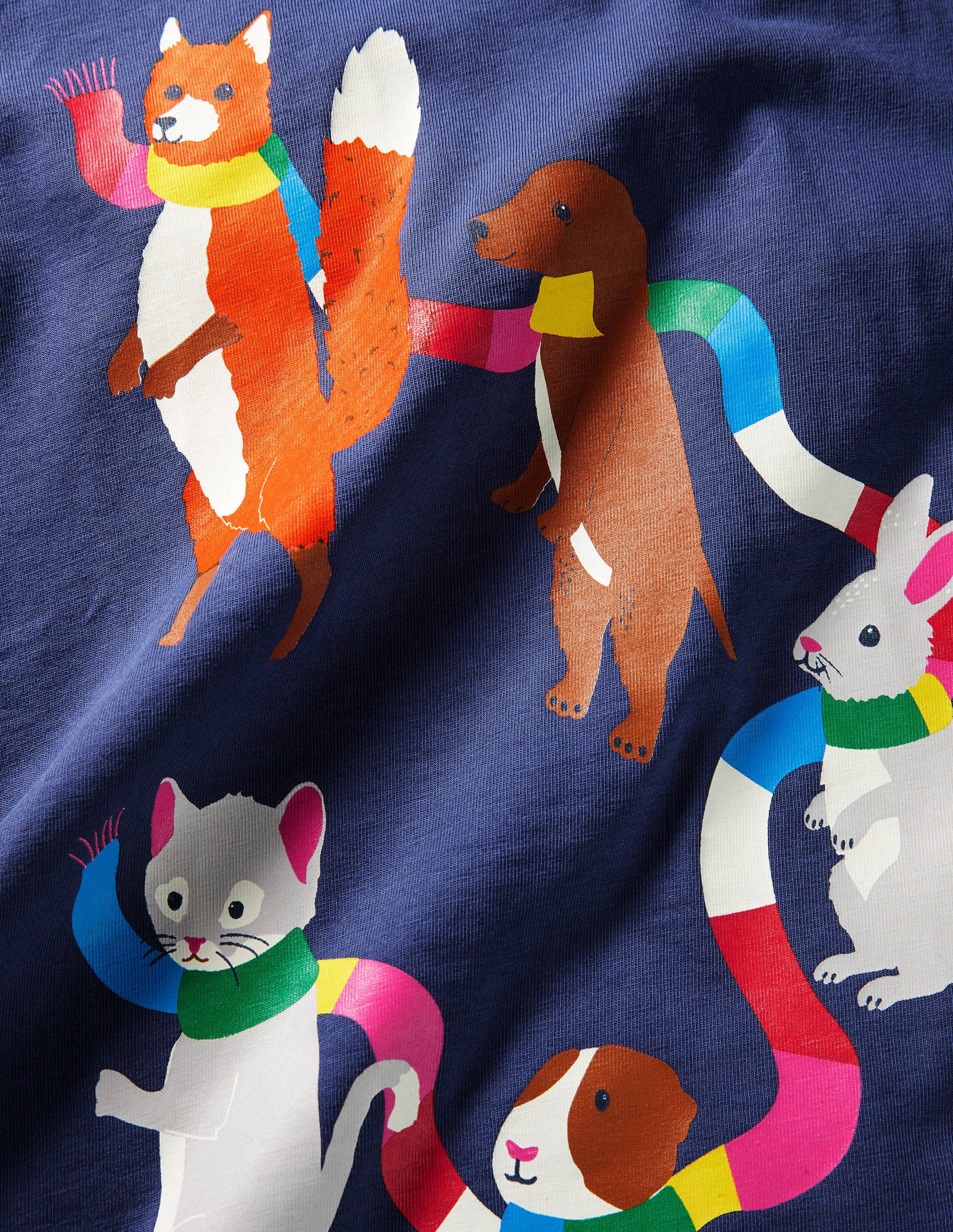 Hotchpotch Animal T-shirt-Starboard Blue Scarf - Image 3