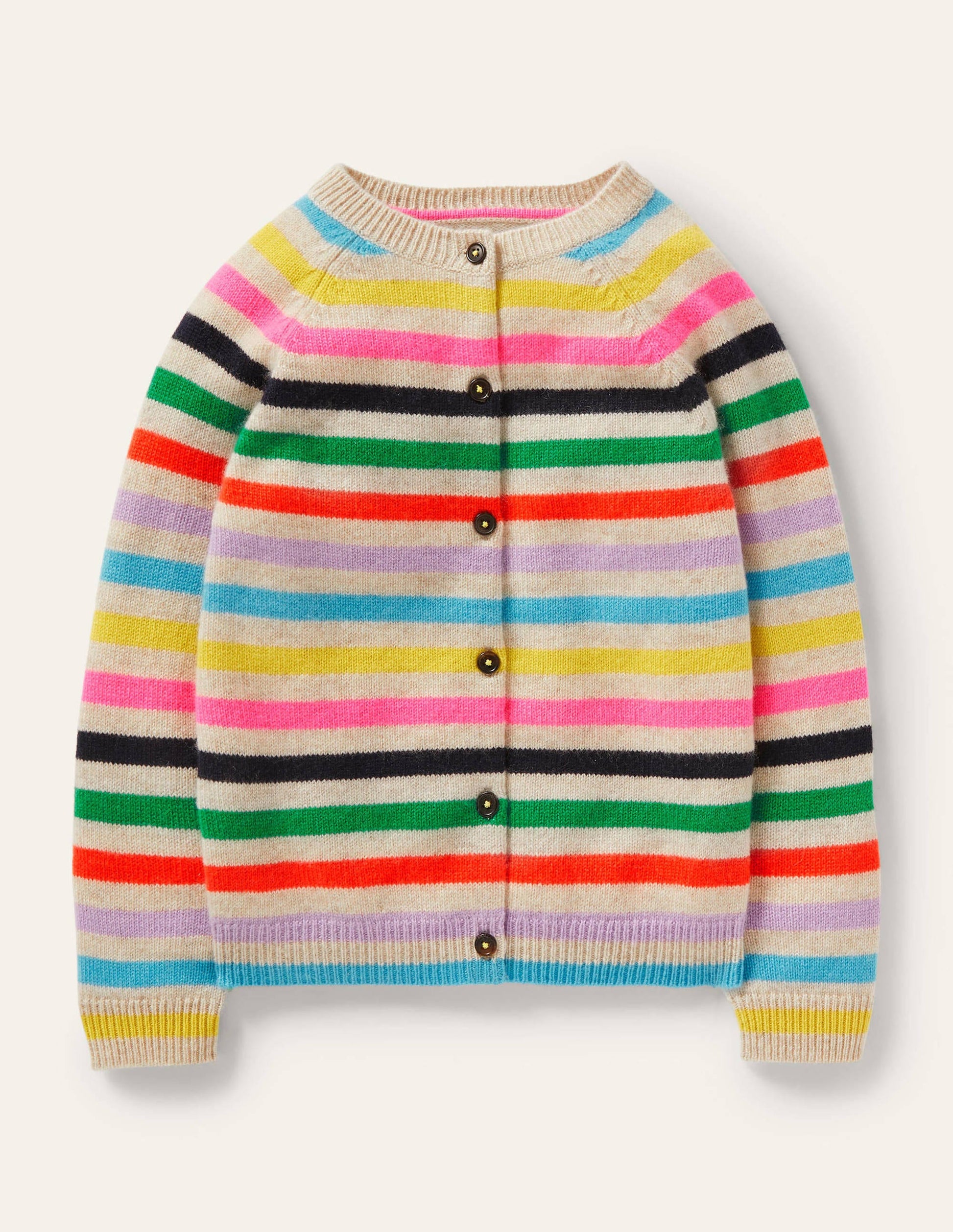 Cashmere Cardigan-Multi Stripe-1