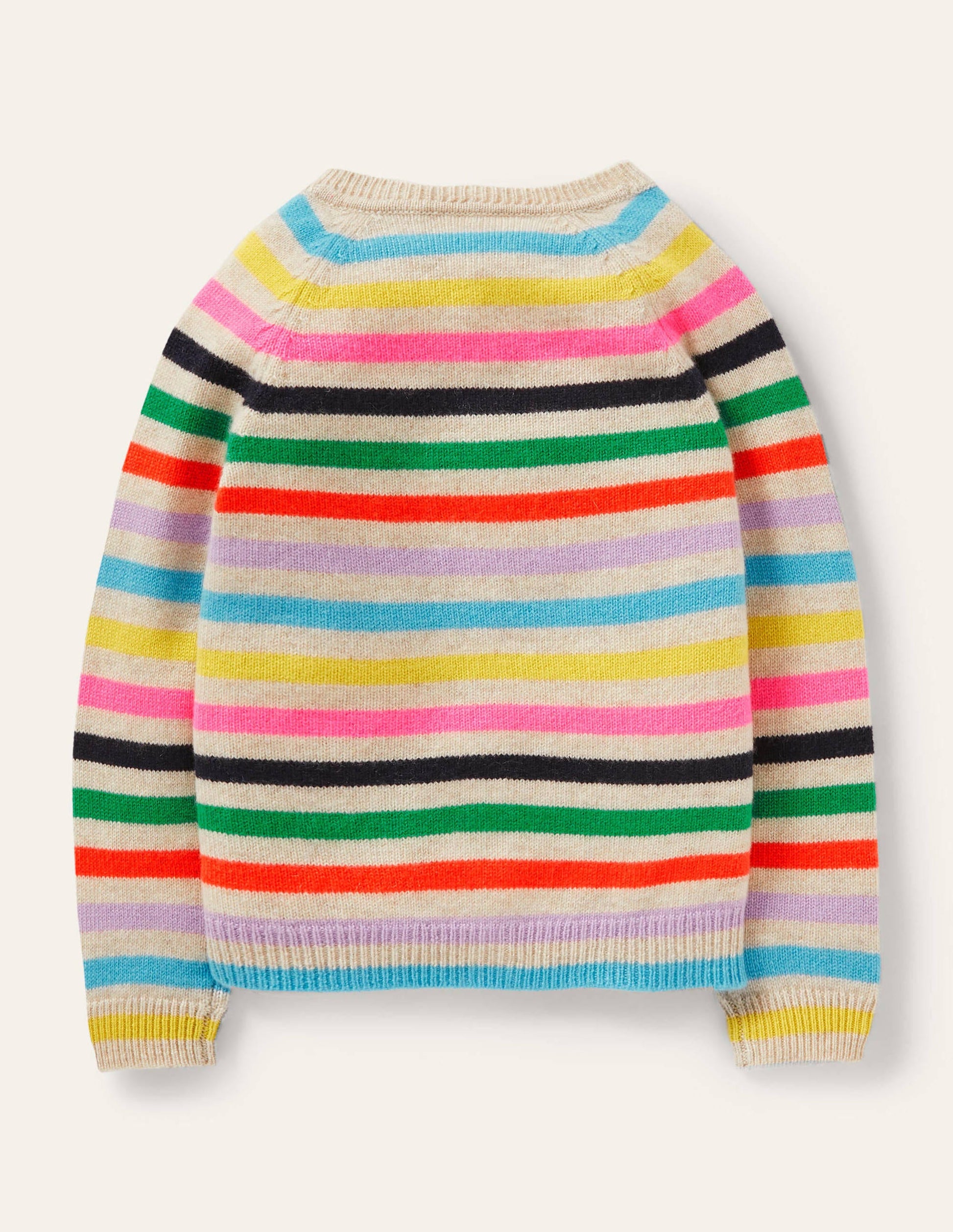 Cashmere Cardigan-Multi Stripe-2