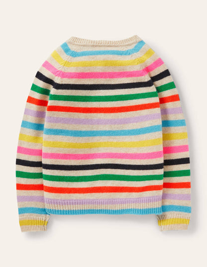 Cashmere Cardigan-Multi Stripe-2