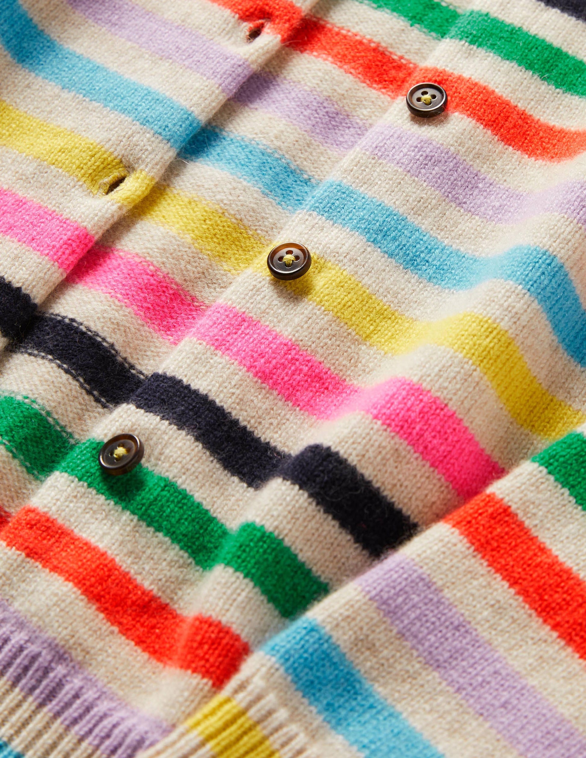 Cashmere Cardigan-Multi Stripe-3