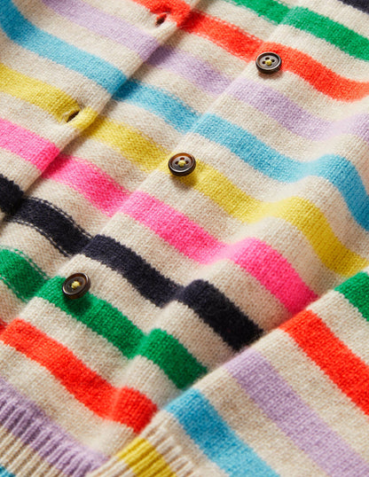 Cashmere Cardigan-Multi Stripe-3