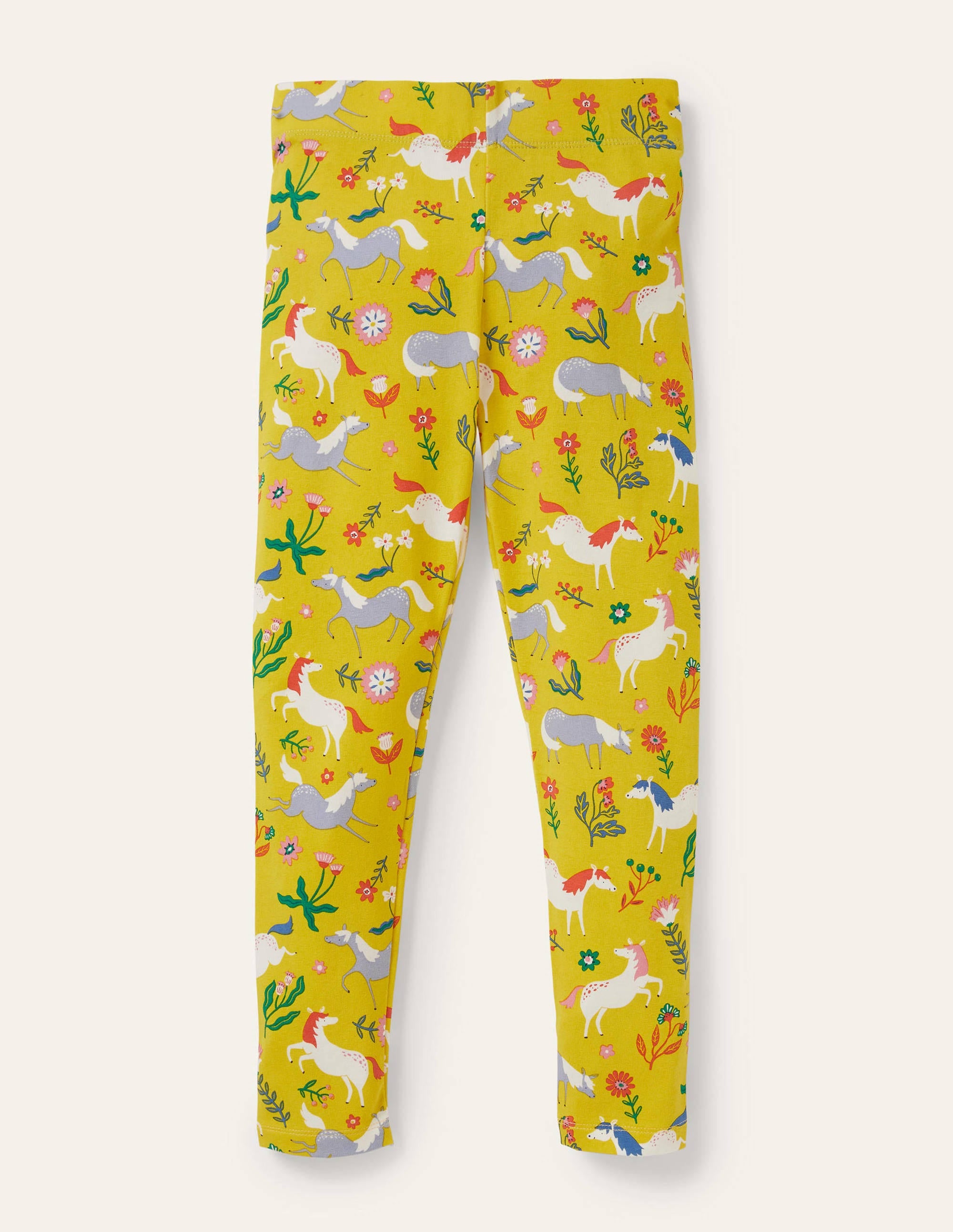 Fun Leggings-Sweetcorn Yellow Ponies - Image 1