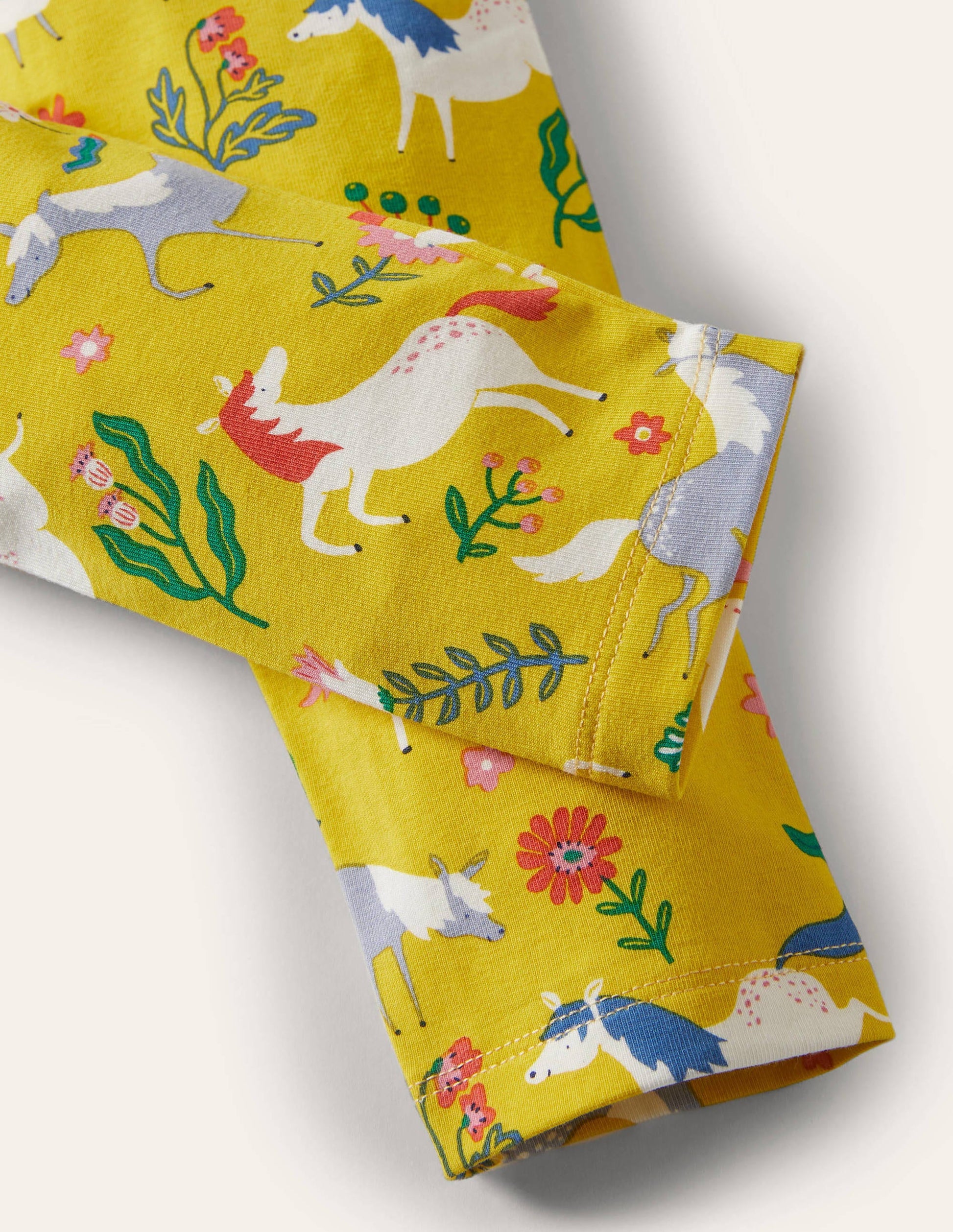 Fun Leggings-Sweetcorn Yellow Ponies-3